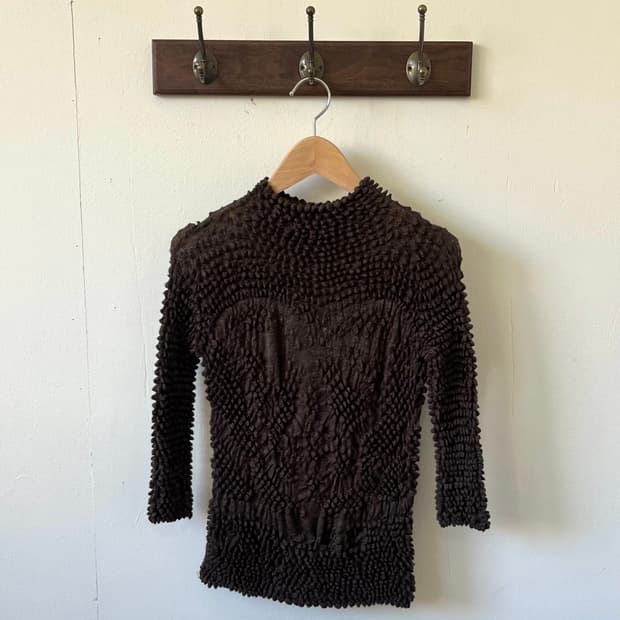 Japan Vtg 올리브 텍스쳐 탑