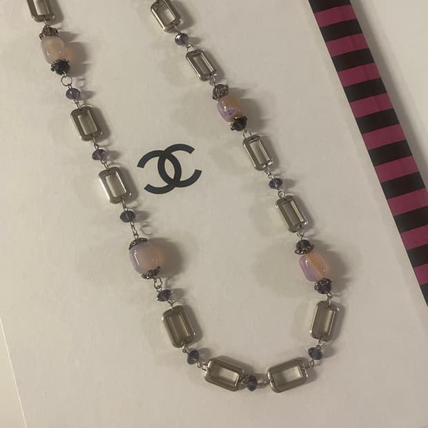 오팔 글라스 빈티지 네크리스