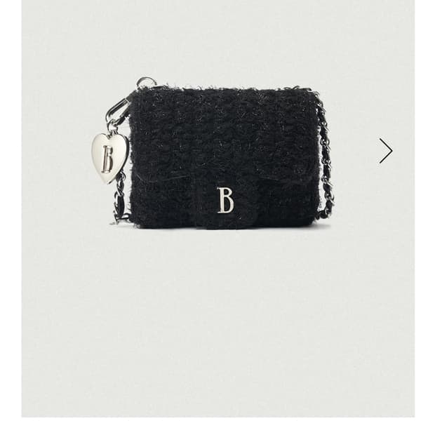 더바넷 Tweed Chain Belt Mini Bag_Black