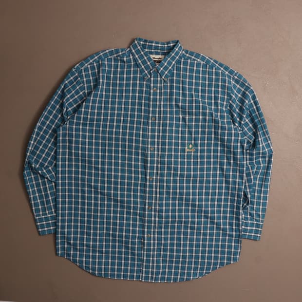 90's 랭글러 체크 워크셔츠 A1569