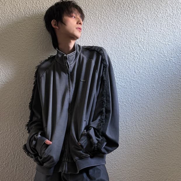 AJOBYAJO 레이스 트리밍 져지 집업