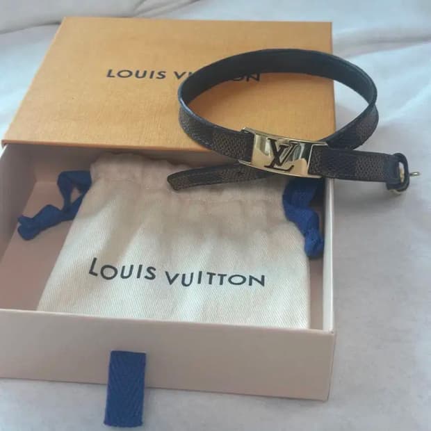 정품 루이비통 다미에 LV 이니셜 브레이슬릿 팔찌