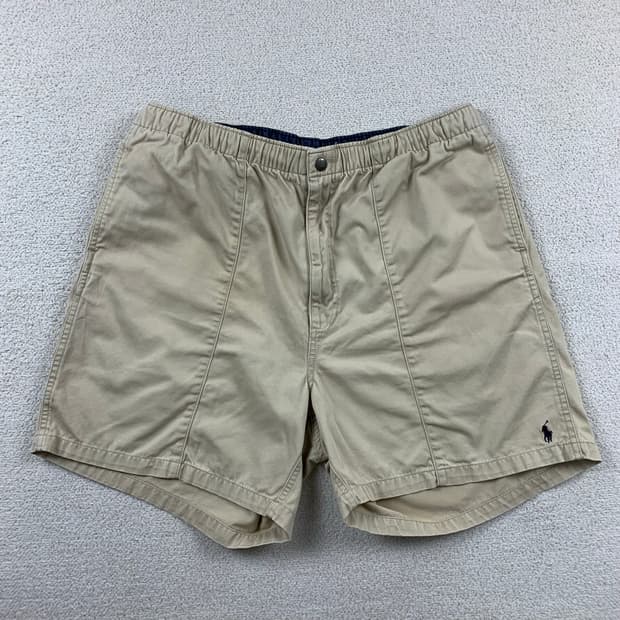 00s 폴로 랄프로렌 포니로고 프랩스터 밴딩 쇼츠 베이지