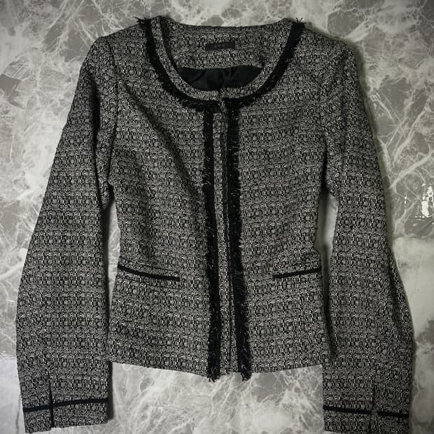 (a.v.v)tweed buckle jacket