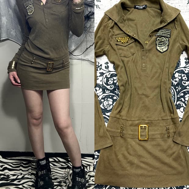 gal gold belt stud one-piece