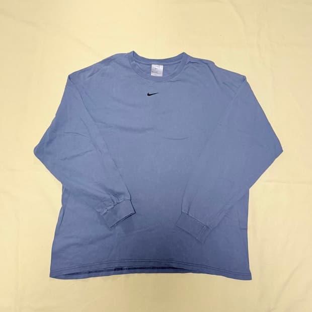 나이키 센터 스우시 롱슬리브 90s 스카이블루