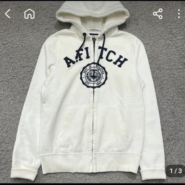 아베크롬비 화이트 후드집업