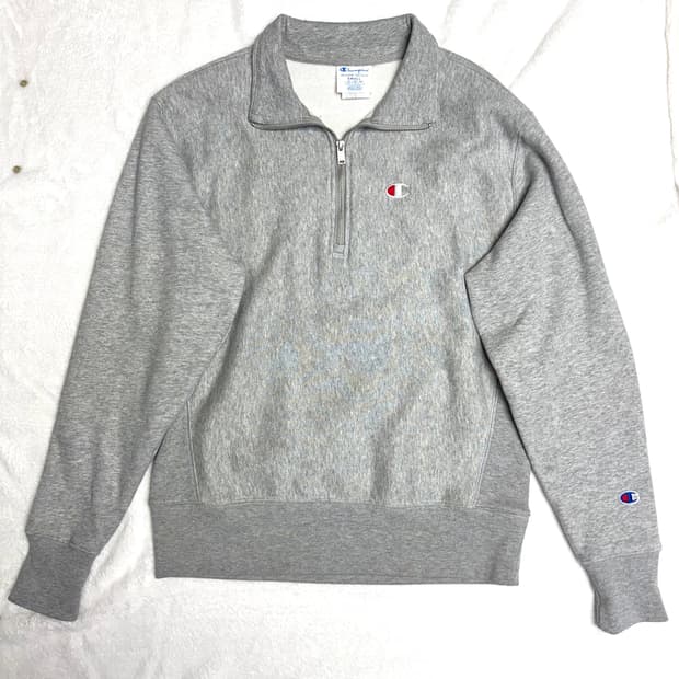 챔피온 리버스위브 반집업 맨투맨 S