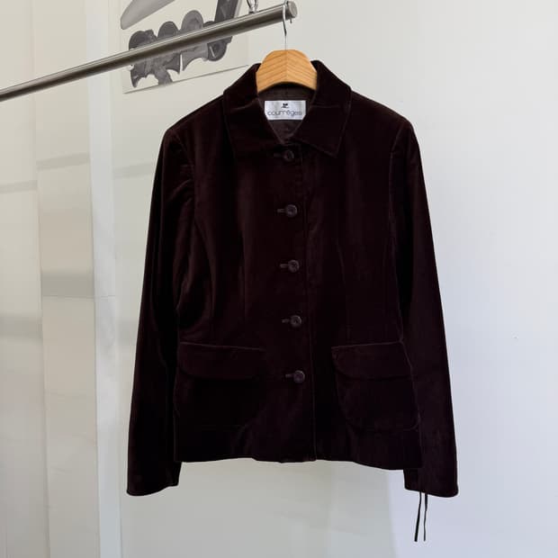 빈티지 COURREGES 벨벳 자켓 