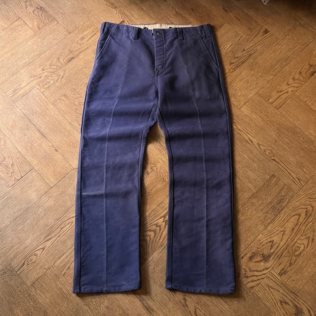 [36]90's Rofa사 빈티지 워싱 몰스킨 프렌치 워크 팬츠