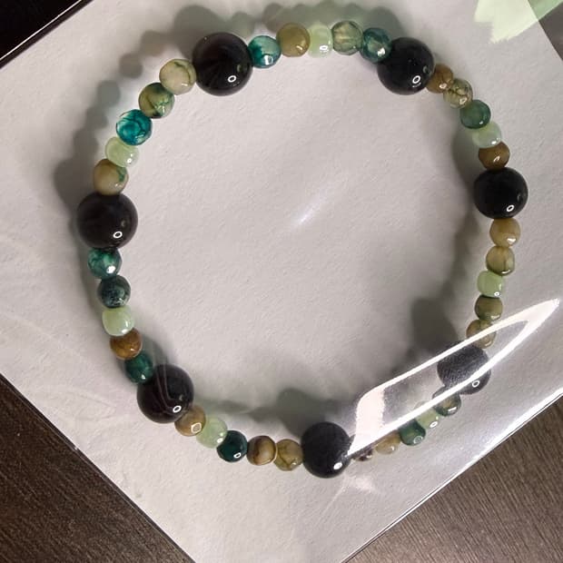 Vintage greenish stone bracelet