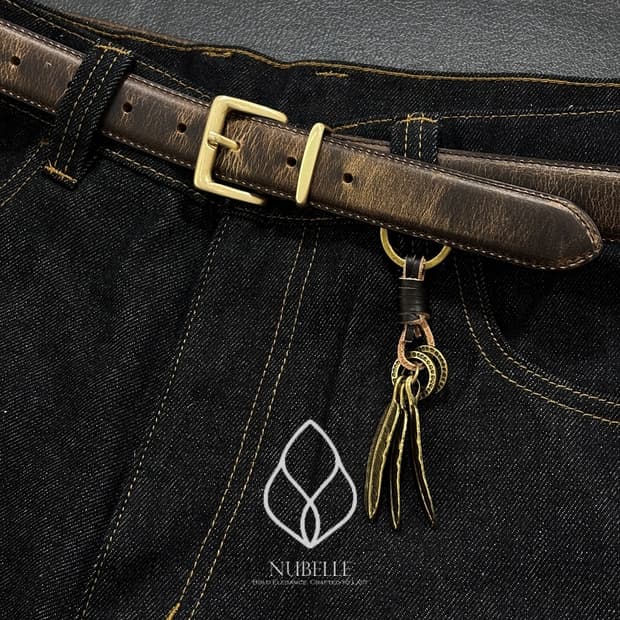 🌗 Vintage leather belt / 이태리 빈티지 가죽 벨트