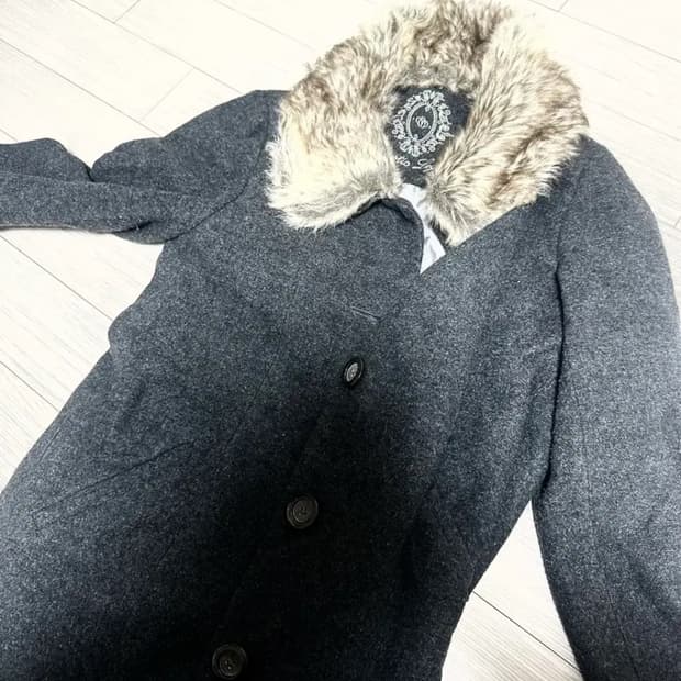 빈티지 일녀 히메갸루 코드 퍼후드 단추 버튼 패딩 y2k 양산형지뢰계