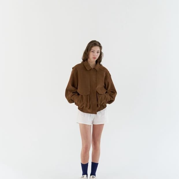 GBH 폭스 스웨이드 봄버 브라운