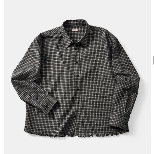 테이크이지 크롭 체크셔츠s