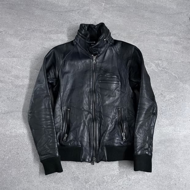 준 하시모토 히든 후디 하이넥 램스킨 자켓 (구매)