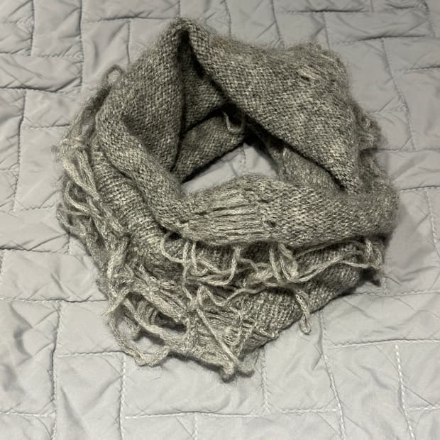 넘버나인 디스트레스드 스누드 넥워머,머플러