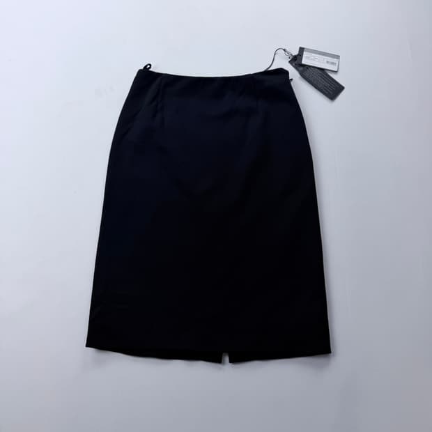 프라다 블랙 H라인 스커트 백화점택 미사용 새상품