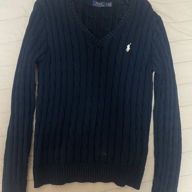 폴로 브이넥 니트 s