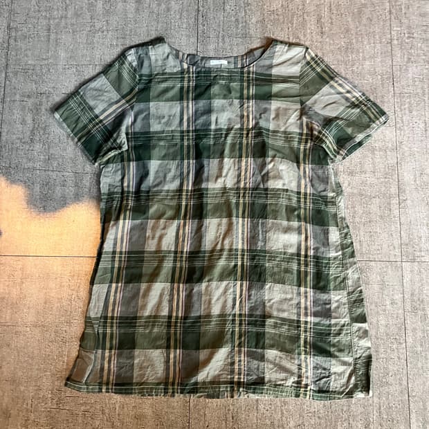 일본빈티지 Persodea 하구미모리걸 할메카지 잔체크 미디원피스