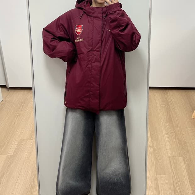 나이키 아스날 07-08 버건디 미드필드 바람막이 자켓