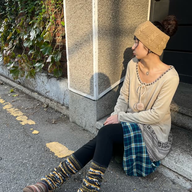 히피 레그워머 포인트 레깅스