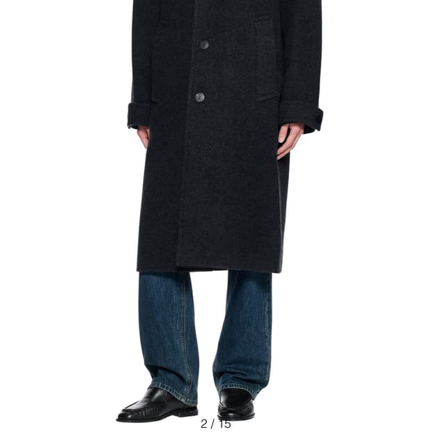 [48] 우영미 25fw 그레이 울블렌드 캐시미어 맥코트