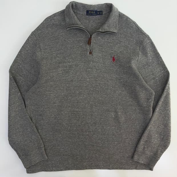 Polo 폴로 랄프로렌 신형 멜란지 그레이 쿼터집업 니트