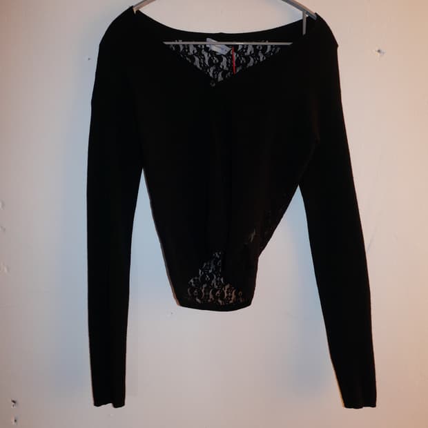 Lawrence Steele sheer knit cardigan by 