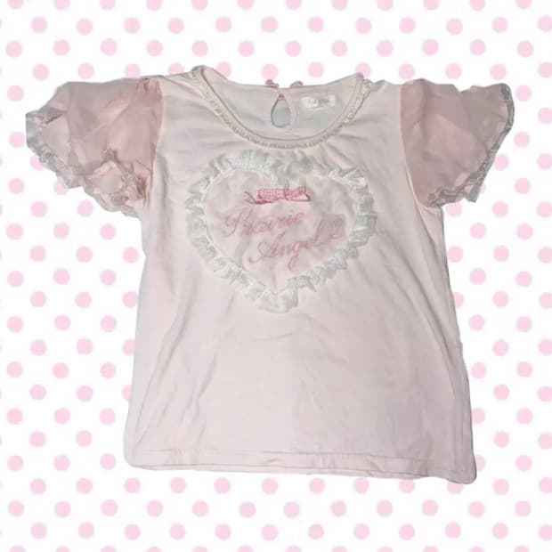 LIZ LISA 리즈리사 반팔 하트 티셔츠 로걀 로맨틱 갸루