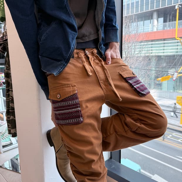 ethnic shirring pants