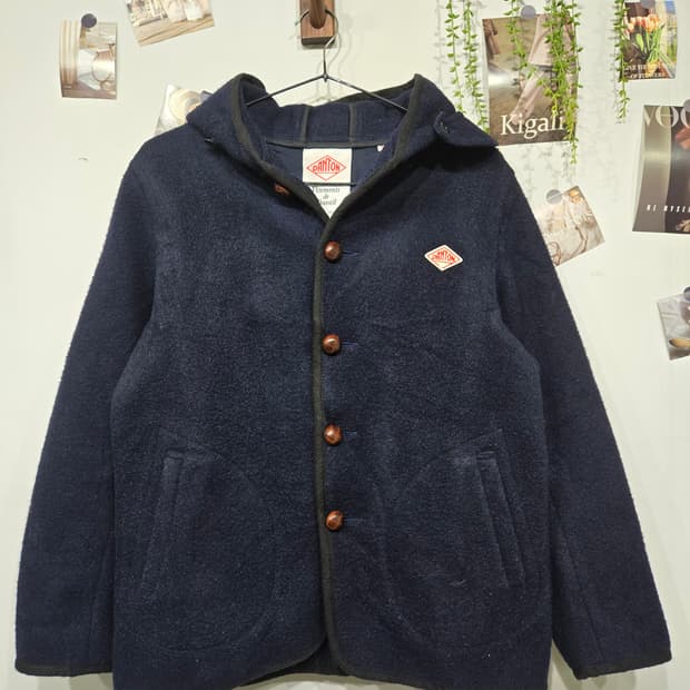 DANTON 단톤 네이비 후드 코트