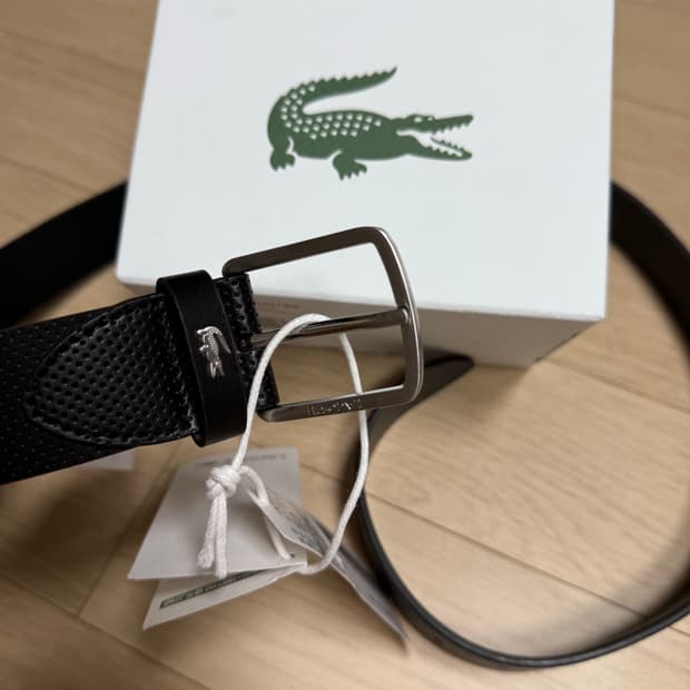 라코스테 남성 소가죽 벨트 블랙 새상품