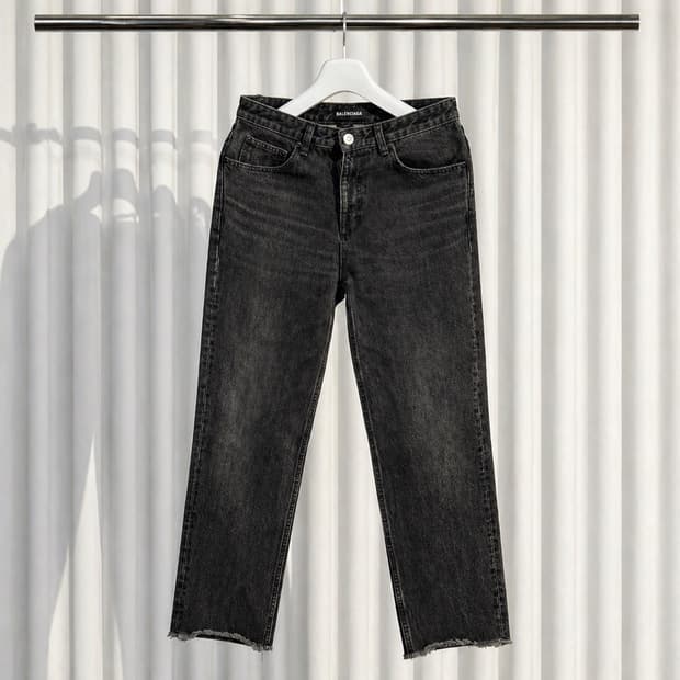 (30) 발렌시아가 빈티지 흑청 데님 팬츠