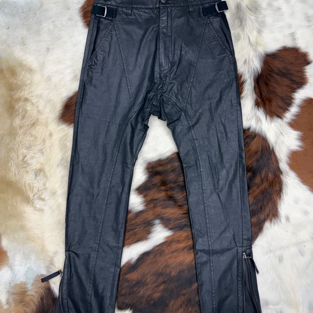 헬무트랭 사루엘 코팅 지퍼 팬츠