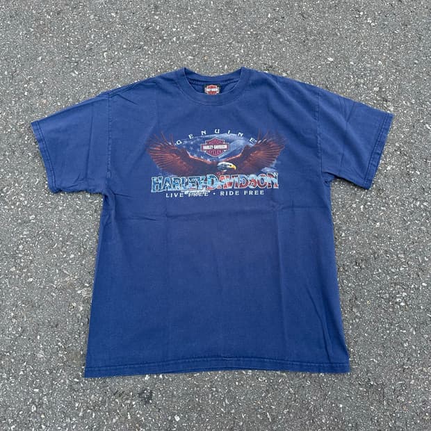 [할리데이비슨] •00s Vintage Live Free Tee