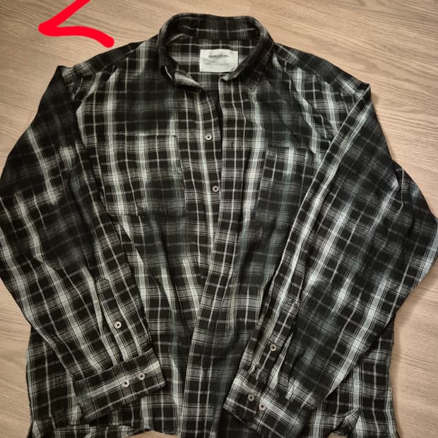 노매뉴얼 체크셔츠 L