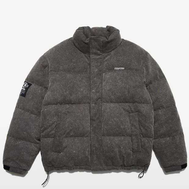스타터 오리털 패딩 M 검정 / 회색 오리솜털80깃털20