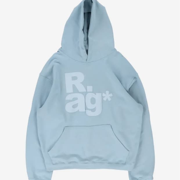 더콜디스트모먼트 TCM rag hoodie (sky blue) M사이즈