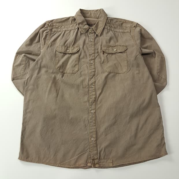 CA428 XL 리바이스 레드탭 00s 밀리터리 파일럿 워크 셔츠 남방