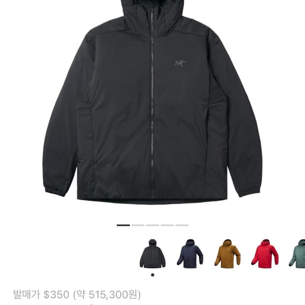 아크테릭스 아톰 헤비웨이트 후디 블랙