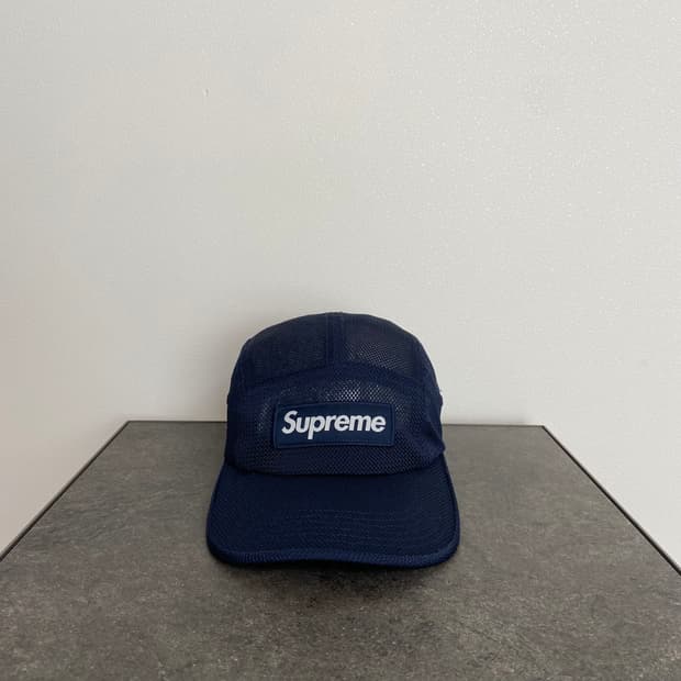 (OS) 슈프림 박스로고 캠프캡 모자 23SS 코듀라 메쉬 네이비