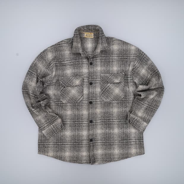 XL 빈티지 숫자 체크 셔츠 자켓 0403H1