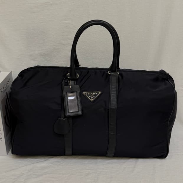 정품 프라다 나일론 골프 보스턴백 여행가방 네이비색상