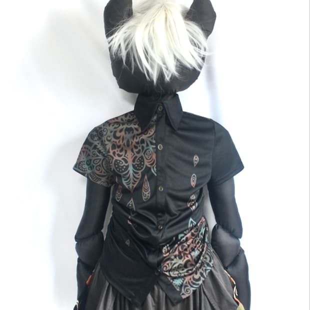 Oriental Asymmetrical Stretch Shirt