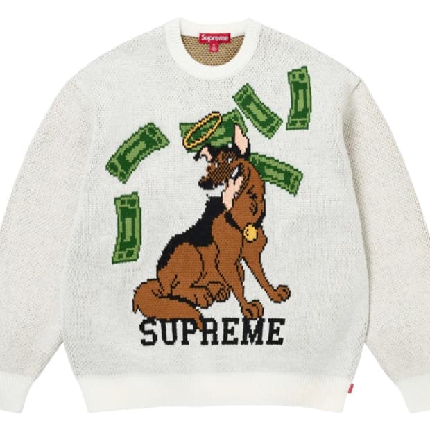 슈프림 올독스 고투헤븐 니트 화이트 새상품 판매합니다