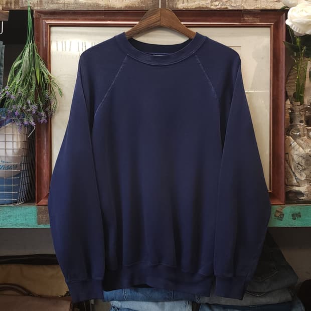 90s 헤인즈 빈티지 스웻셔츠 플레인 스웻셔츠 파스텔 블루 그레이 m