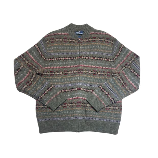 폴로 울 니트집업