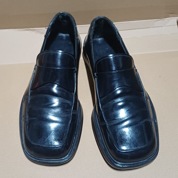 빈티지 프라다 로퍼 스퀘어토 블랙 구두 265