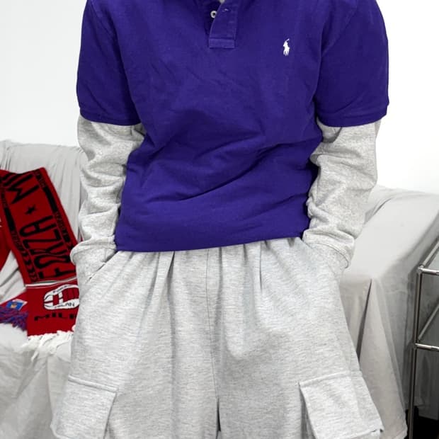폴로 랄프로렌 신형 퍼플 pk XL